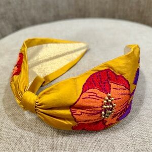 Floral Mustard Yellow Headband